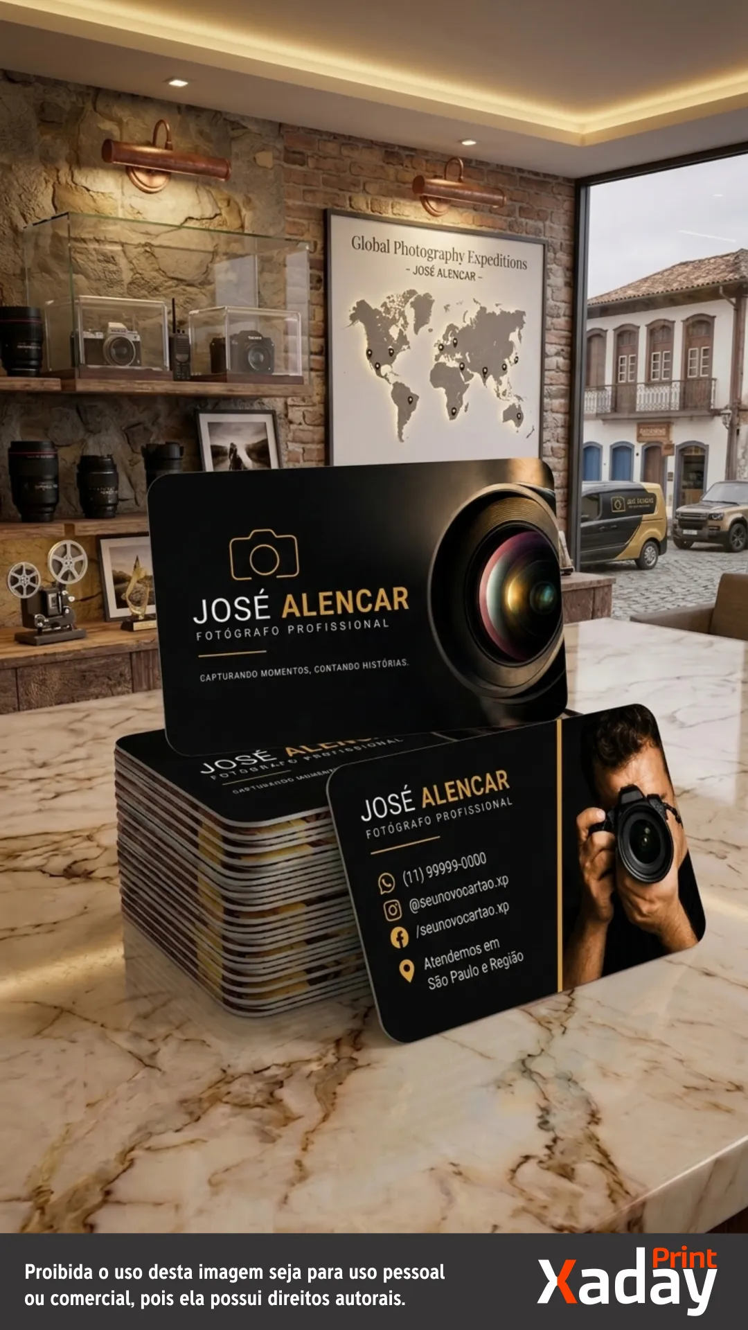 Cartão de Visita Premium para Fotógrafo.