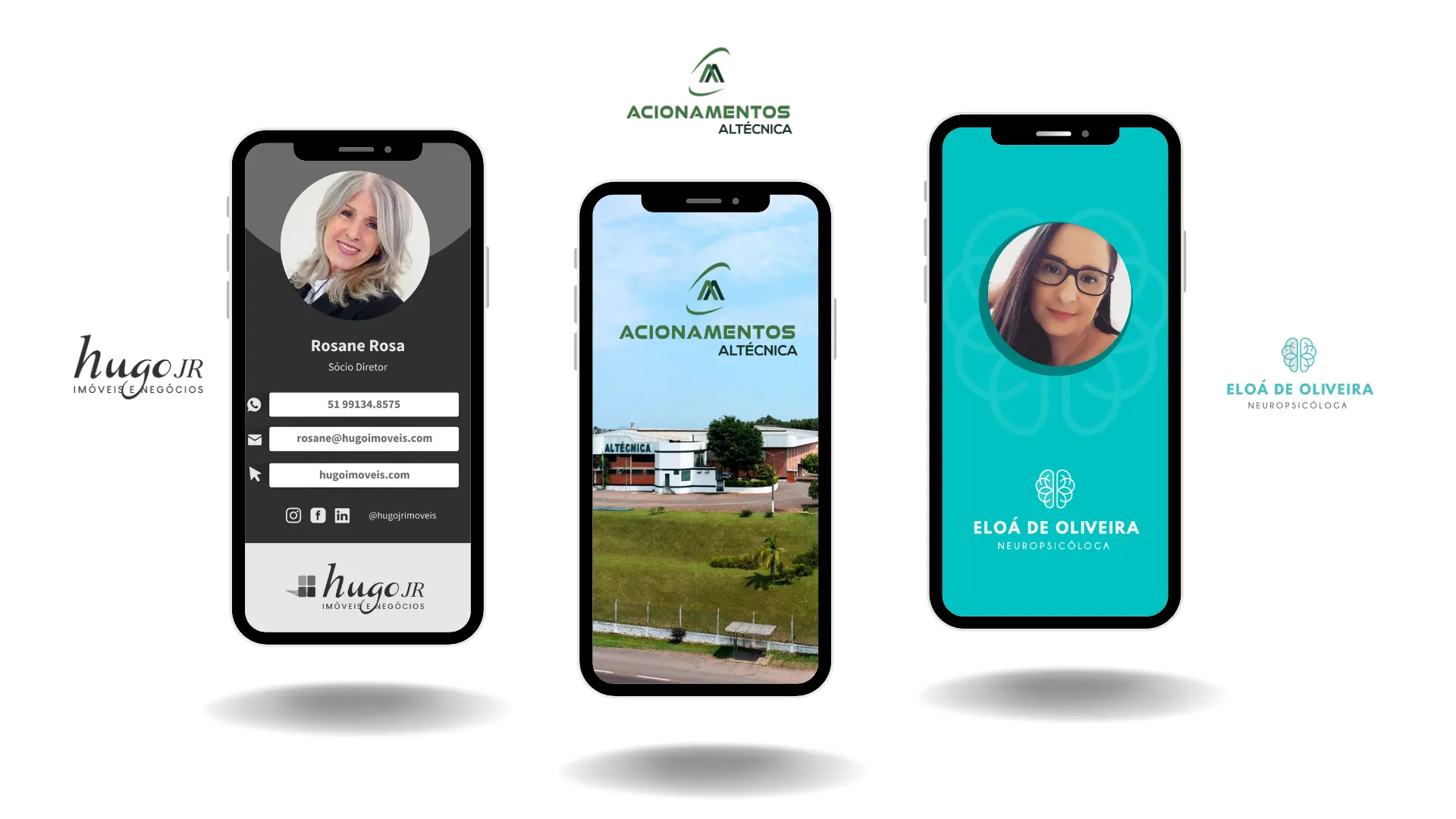 Aplicação visual logos